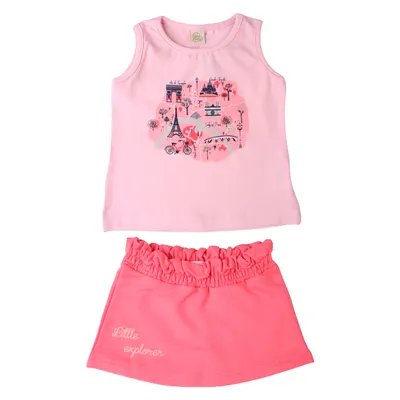Conjunto Bebê Din Don Regata Cotton + Saia Conjunto Bebê Din Don Regata Cotton + Saia