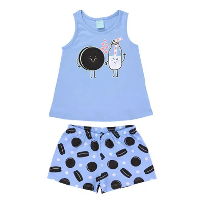 Pijama Curto Infantil Kyly Estampa Bolacha