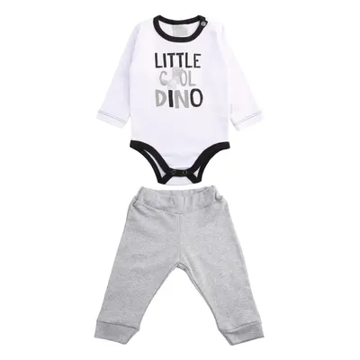 Conjunto Bebê Miniclo Body Estampa Dino + Calça Lisa