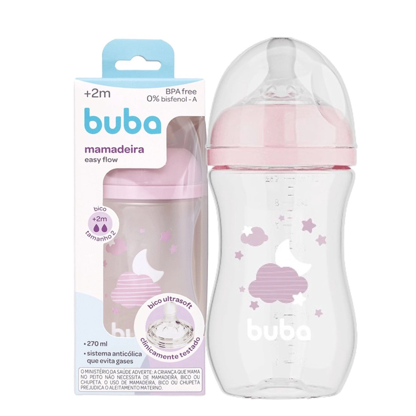 Mamadeira Buba Easy Flow Bico Tamanho 2 Nuvem 270ml