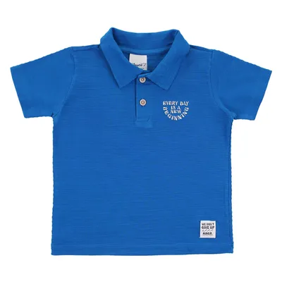 Camiseta Infantil Angerô Polo Malha Listrada Com Bordado