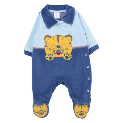 Macacão Longo Bebê Presente De Anjo Plush Tigre