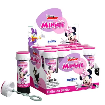 Bolha De Sabão Brasilflex Minnie 60ml - 12 Unidades Bolha De Sabão Brasilflex Minnie 60ml - 12 Unidades