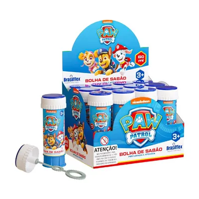 Bolha De Sabão Brasilflex Patrulha Canina 60ml - 12 Unidades