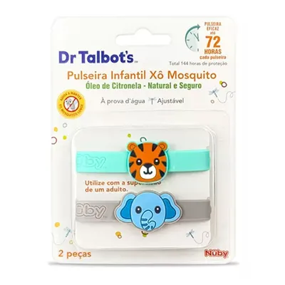 Pulseira Repelente Infantil Nuby Xô Mosquito - 2 Unidades