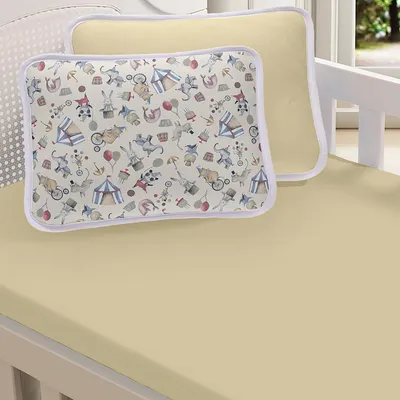 Jogo Lençol Berço Americano Sul Brasil Estampa Circo 2 Peças