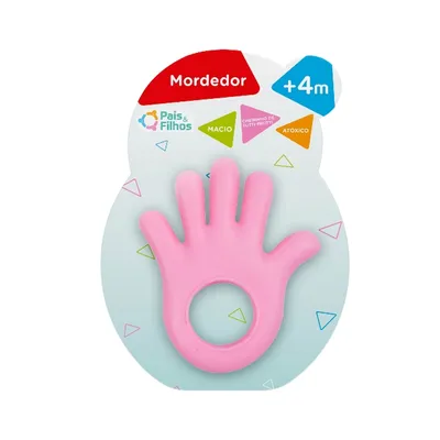 Mordedor Pais E Filhos Mãozinha Rosa Mordedor Pais E Filhos Mãozinha Rosa