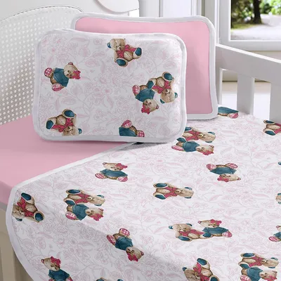 Jogo Lençol Berço Americano Sul Brasil Estampa Ursa 3 Peças Jogo Lençol Berço Americano Sul Brasil Estampa Ursa 3 Peças