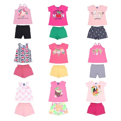 Kit De Verão Pipa Com 09 Conjuntos Menina Sortidos 1/3 Kit De Verão Pipa Com 09 Conjuntos Menina Sortidos 1/3