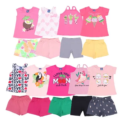 Kit De Verão Pipa Com 09 Conjuntos Menina Sortidos 1/3 Kit De Verão Pipa Com 09 Conjuntos Menina Sortidos 1/3