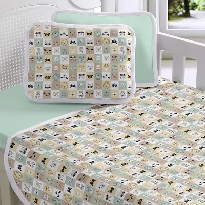 Jogo Lençol Berço Americano Sul Brasil Estampa Zoo 3 Peças