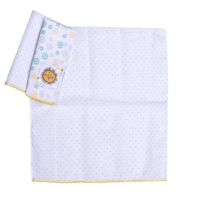 Kit Pano De Boca Estampado Papi Bordados Amigos - 03 Peças