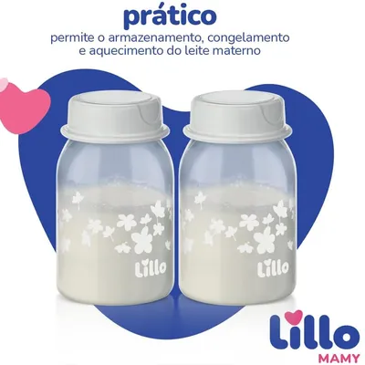 Kit Pote Para Leite Materno Lillo Mamy 120ml - 2 Unidades Kit Pote Para Leite Materno Lillo Mamy 120ml - 2 Unidades