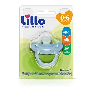Chupeta Lillo Soft Divertida Silicone Menino Tamanho 1