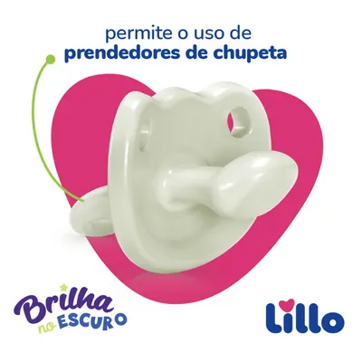 Chupeta Lillo Soft Divertida Silicone Glow Tamanho 2