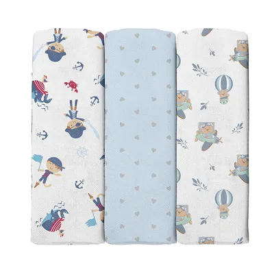 Kit Cueiro Incomfral Estampa Urso 03 Peças 50cmX80cm