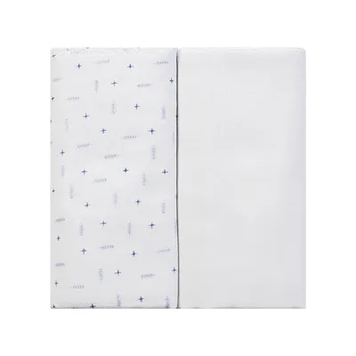 Kit Cueiro Baby Joy Flanelado Estampa Flecha Azul