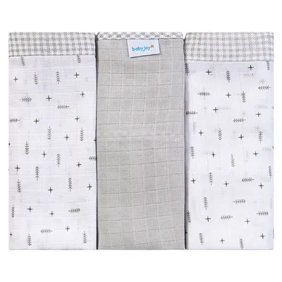 Kit Pano De Boca Baby Joy Estampa Flechas Cinza 03 Peças