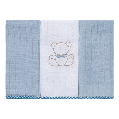 Kit Pano De Boca Baby Joy Estampa Urso Com 02 Peças