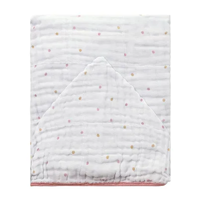 Toalha de Banho Bebê Baby Joy Soft Poá Rosa