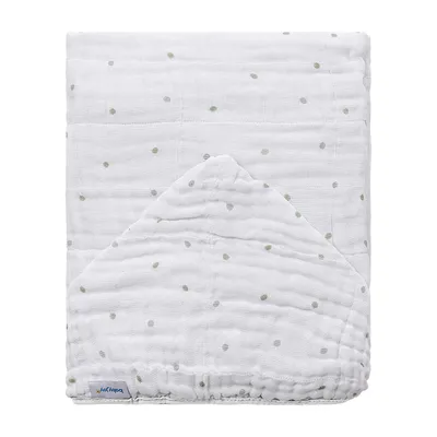 Toalha de Banho Bebê Baby Joy Soft Poá Verde