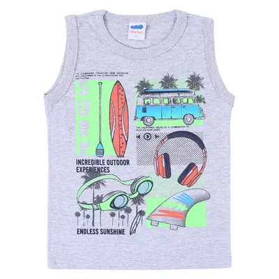 Camiseta Regata Marlan Meia Malha Estampada