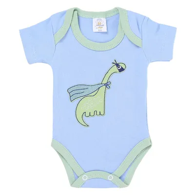 Kit Body Bebê Presente De Anjo Dinossauro - 3 Peças Kit Body Bebê Presente De Anjo Dinossauro - 3 Peças