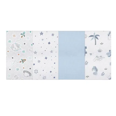 Kit Pano De Boca Bebê Papi Karinho - 04 Peças