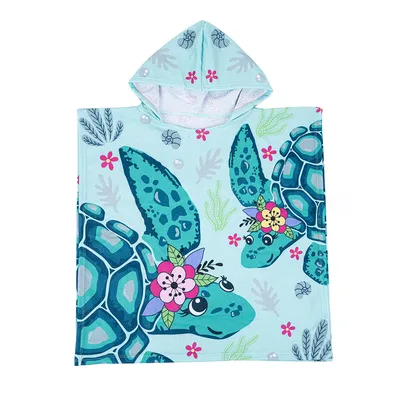Toalha Poncho Linha Praia Everly Estampa Tartaruga Toalha Poncho Linha Praia Everly Estampa Tartaruga