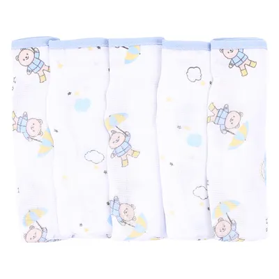 Kit Fralda Din Don Algodão Urso Chuva - 5 Unidades