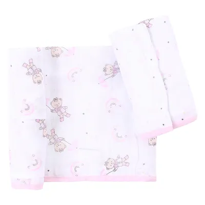 Kit Fralda Din Don Algodão Urso Chuva - 5 Unidades