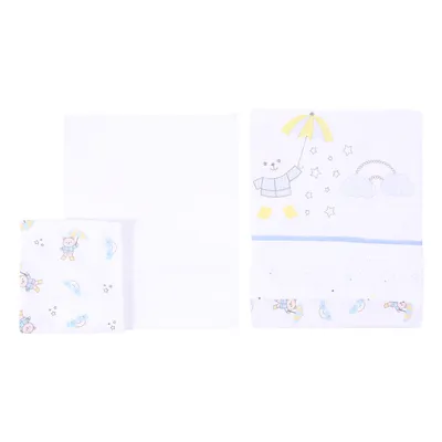 Jogo Lençol Berço Americano Din Don Bordado - 3 Peças