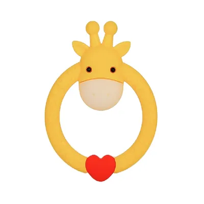 Mordedor Redondo Bebê Pais E Filhos Girafa Amarela Mordedor Redondo Bebê Pais E Filhos Girafa Amarela