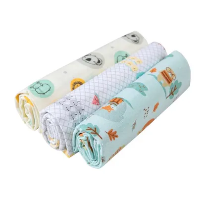 Kit Cueiro Karinho Flanelado Estampado 3 Peças