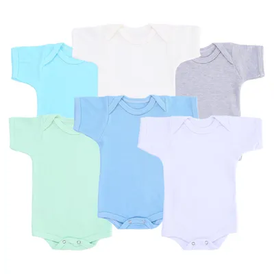 Kit Body Prematuro Top Chot Manga Curta Canelado Liso Sortido Kit Body Prematuro Top Chot Manga Curta Canelado Liso Sortido
