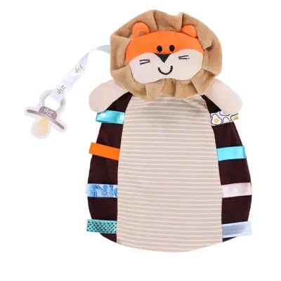 Naninha Tags Com Carinha Zip Prendedor De Chupeta Leão