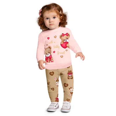 Conjunto Kyly Casaco Manga Longa e Calça em Moletom