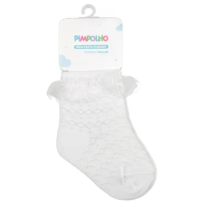 Meia Bebê Pimpolho Festa Fashion Renda