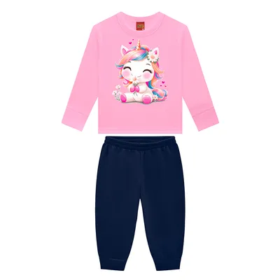 Conjunto Kyly Feminino Blusa Manga Longa e Calça