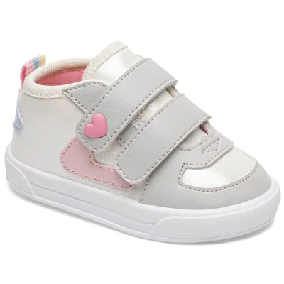 Tênis Bebê Pimpolho Com Velcro Duplo Coração