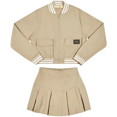 Conjunto Juvenil Angerô Em Sarja Jaqueta Com Zíper