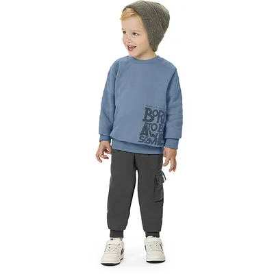 Conjunto Infantil Angerô Linen Felpado Born To Be Awsome