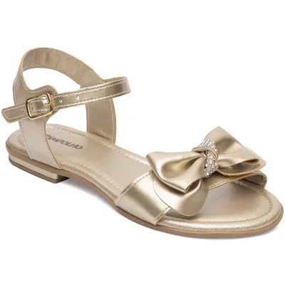 Sandália Infantil Pimpolho Com E Laço Strass