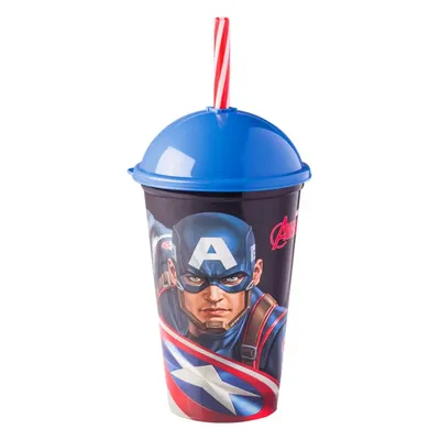 Copo Shake Estampa Capitão América 500ML 13784 Copo Shake Estampa Capitão América 500ML 13784