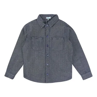 Camisa Jeans Maquinetada Menino 21819