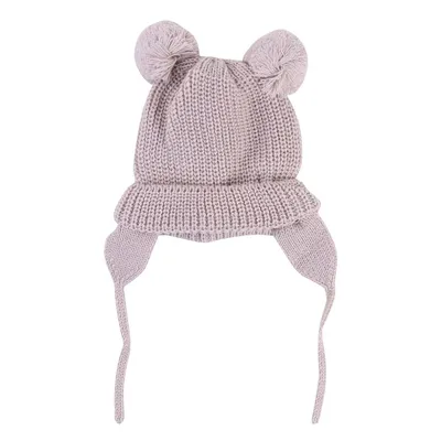 Touca Everly Em Acrílico Com Orelhinha E Pom Pom