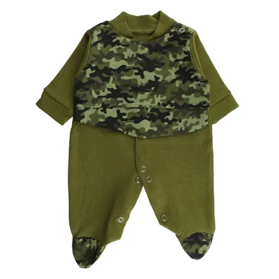 Macacão Longo Bebê Bonettinhos Estampa Camuflada Macacão Longo Bebê Bonettinhos Estampa Camuflada