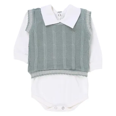 Saída De Maternidade Sanches Menino Em Acrílico - 7 Peças Saída De Maternidade Sanches Menino Em Acrílico - 7 Peças