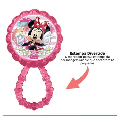 Chocalho Baby Go Com Mordedor Minnie