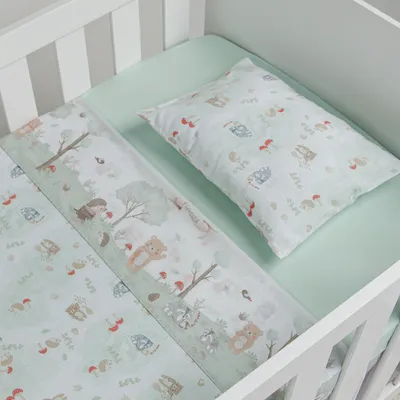 Jogo Lençol Berço Americano Papi Estampa Urso - 3 Peças Jogo Lençol Berço Americano Papi Estampa Urso - 3 Peças